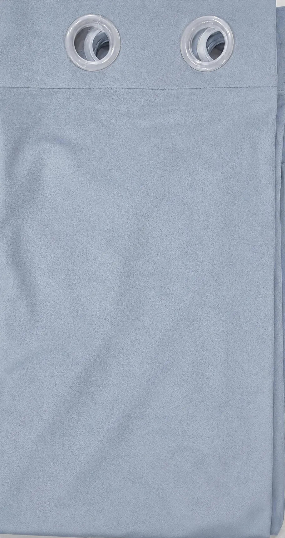 Ice Blue Velvet Curtain