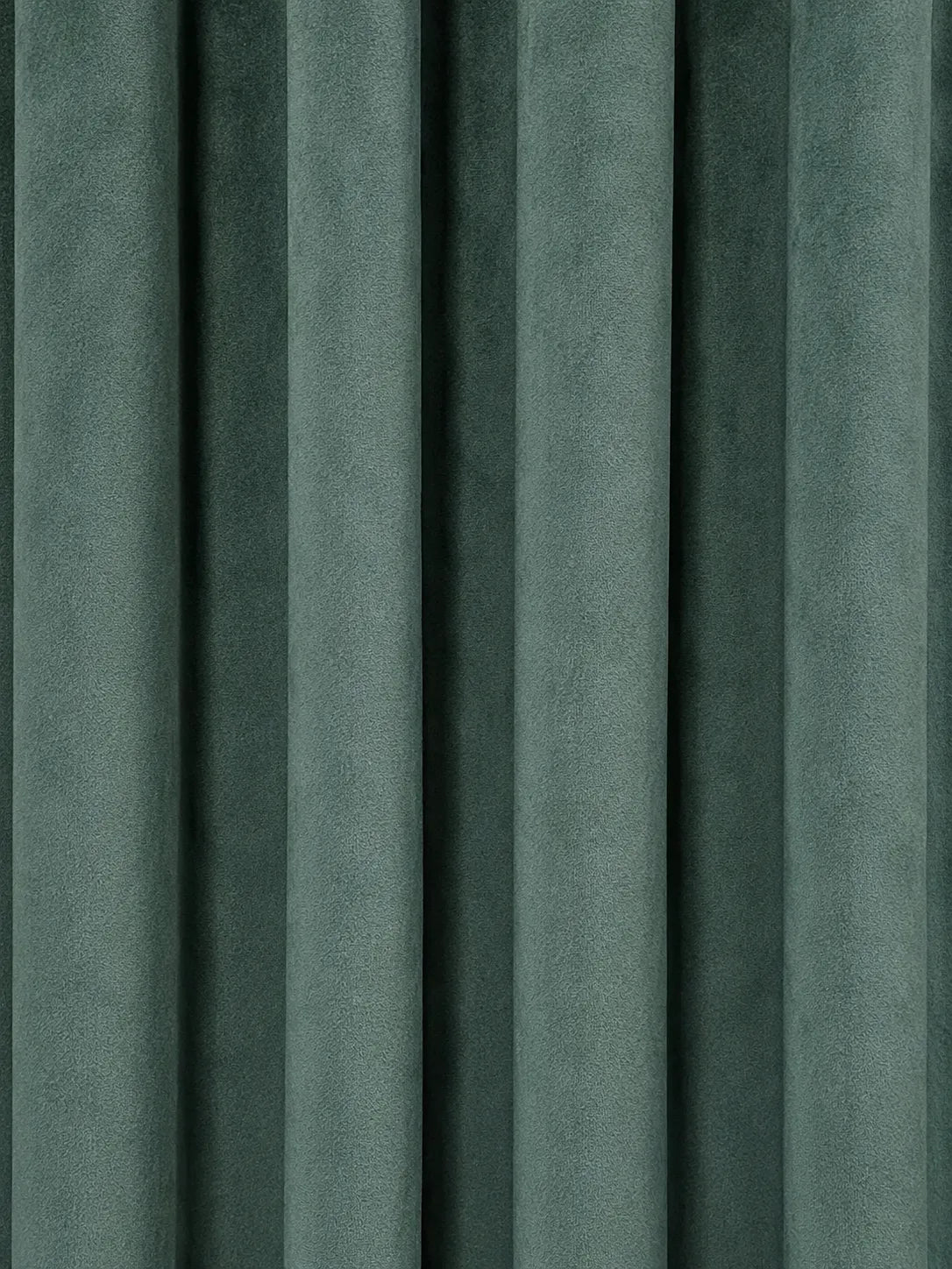 Pair Of Sage Velvet Curtain With Blackout