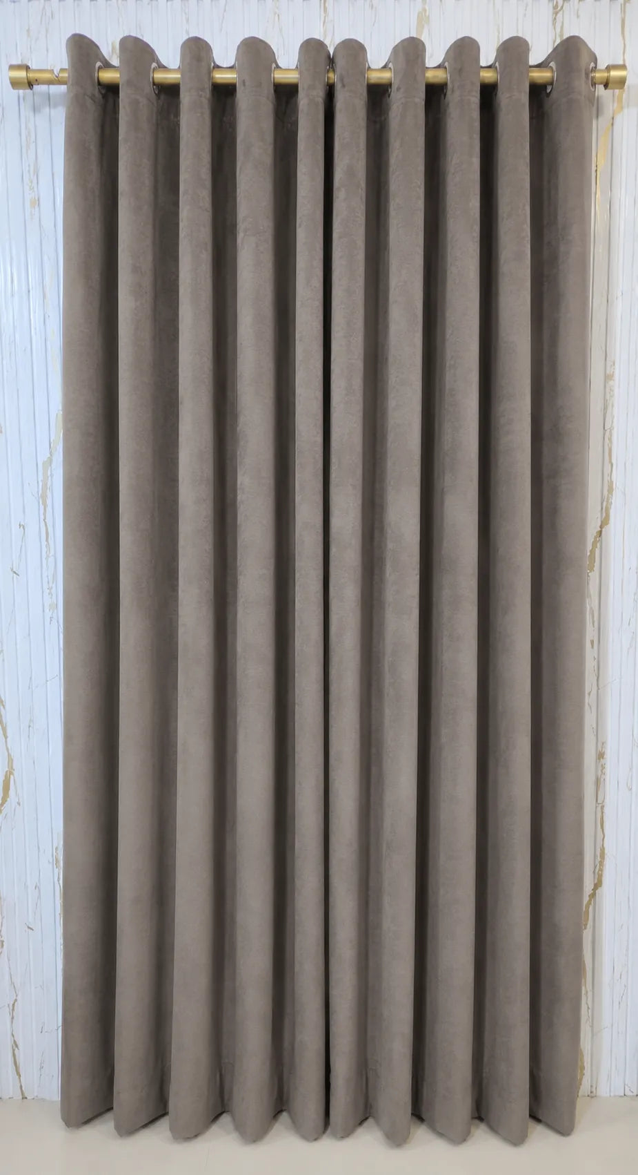 Mushroom Brown Velvet Curtain