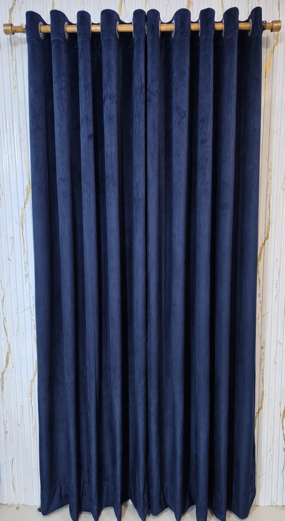 Midnight Blue Velvet Curtain