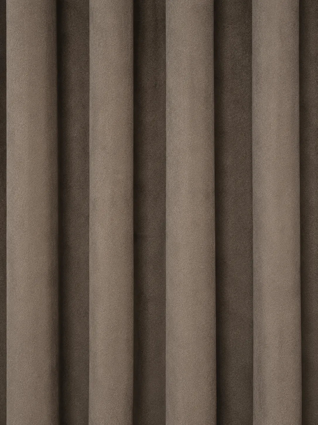 Taupe Brown Velvet Curtain
