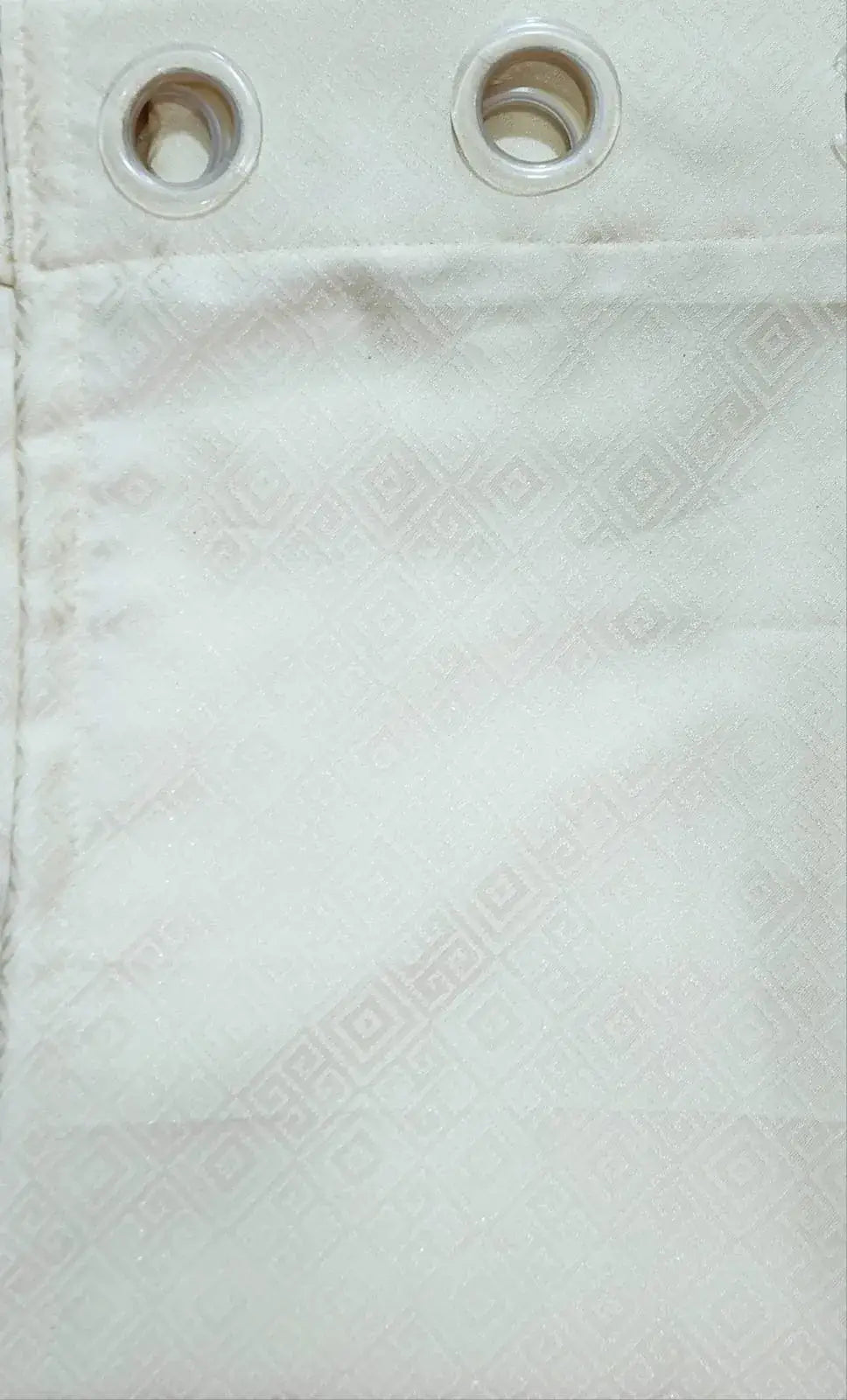 Pair Of Pearl Grid Jacquard Curtain With Blackout