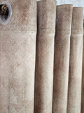 Pair Of Sand Bloom Turkish Curtain With Blackout