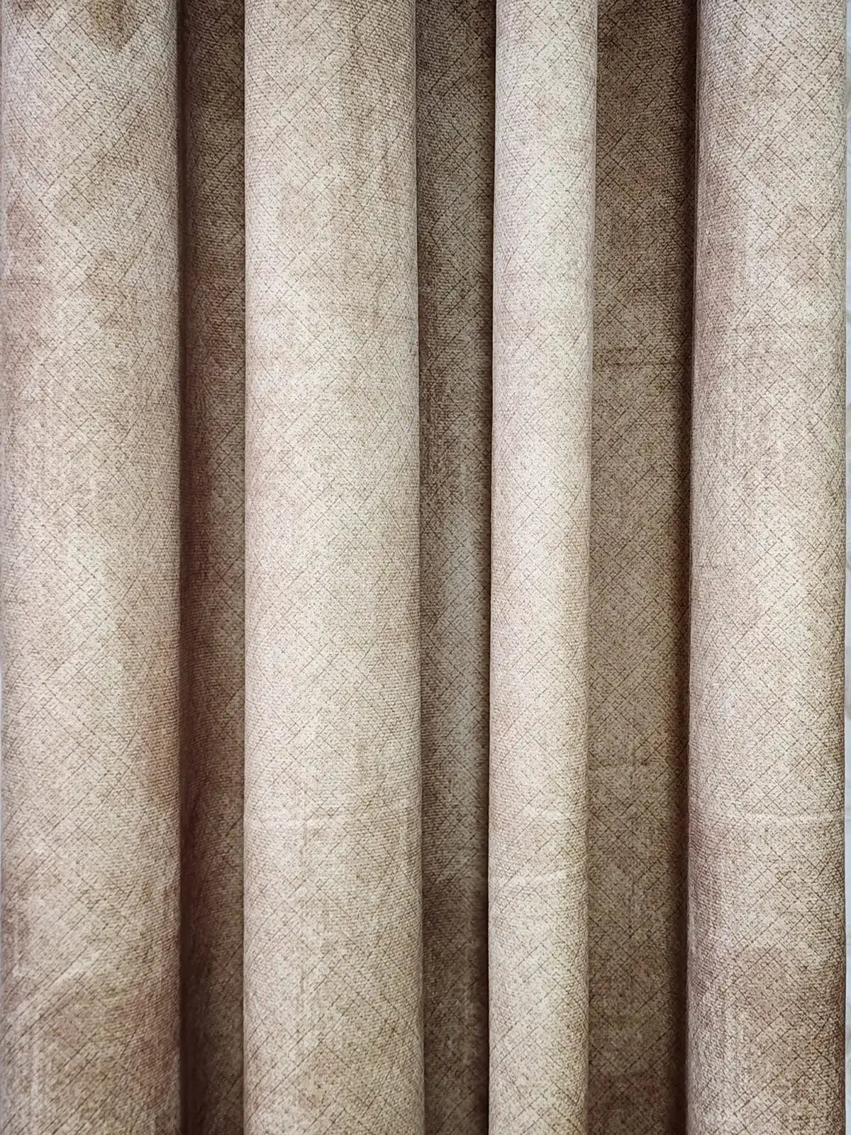 Pair Of Sand Bloom Turkish Curtain With Blackout