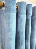 Pair Of Sky Bloom Turkish Curtain With Blackout
