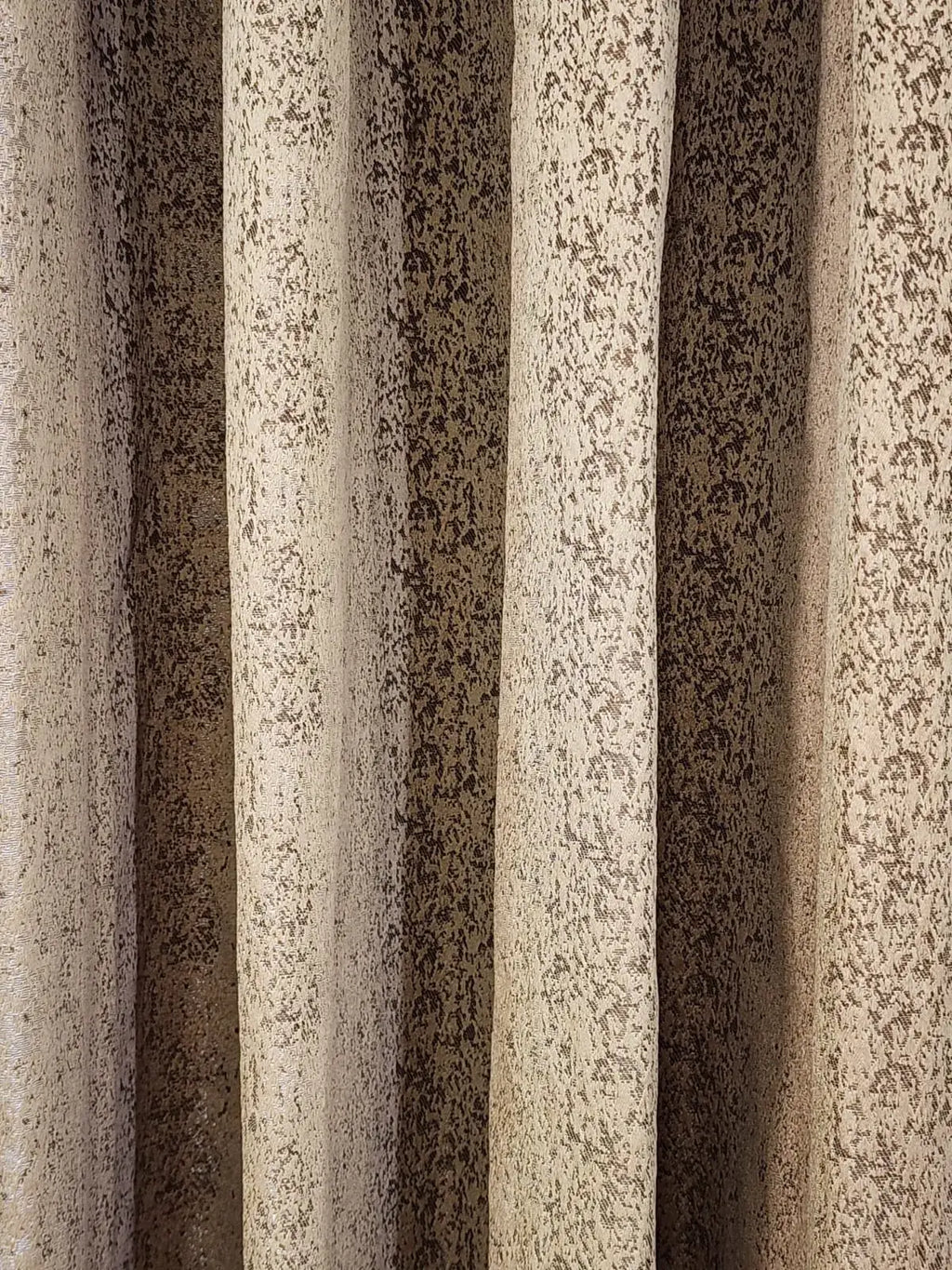 Pair Of Texture Mocha Jacquard Curtain With Blackout
