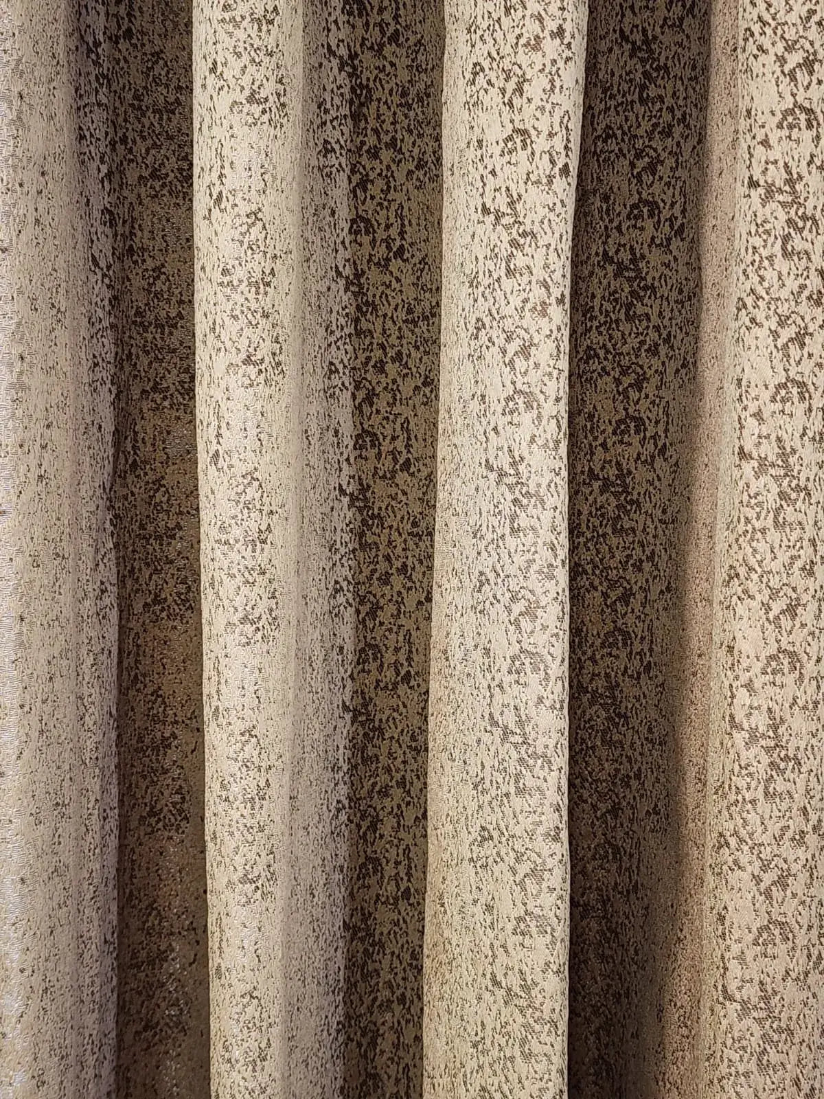 Pair Of Texture Mocha Jacquard Curtain With Blackout