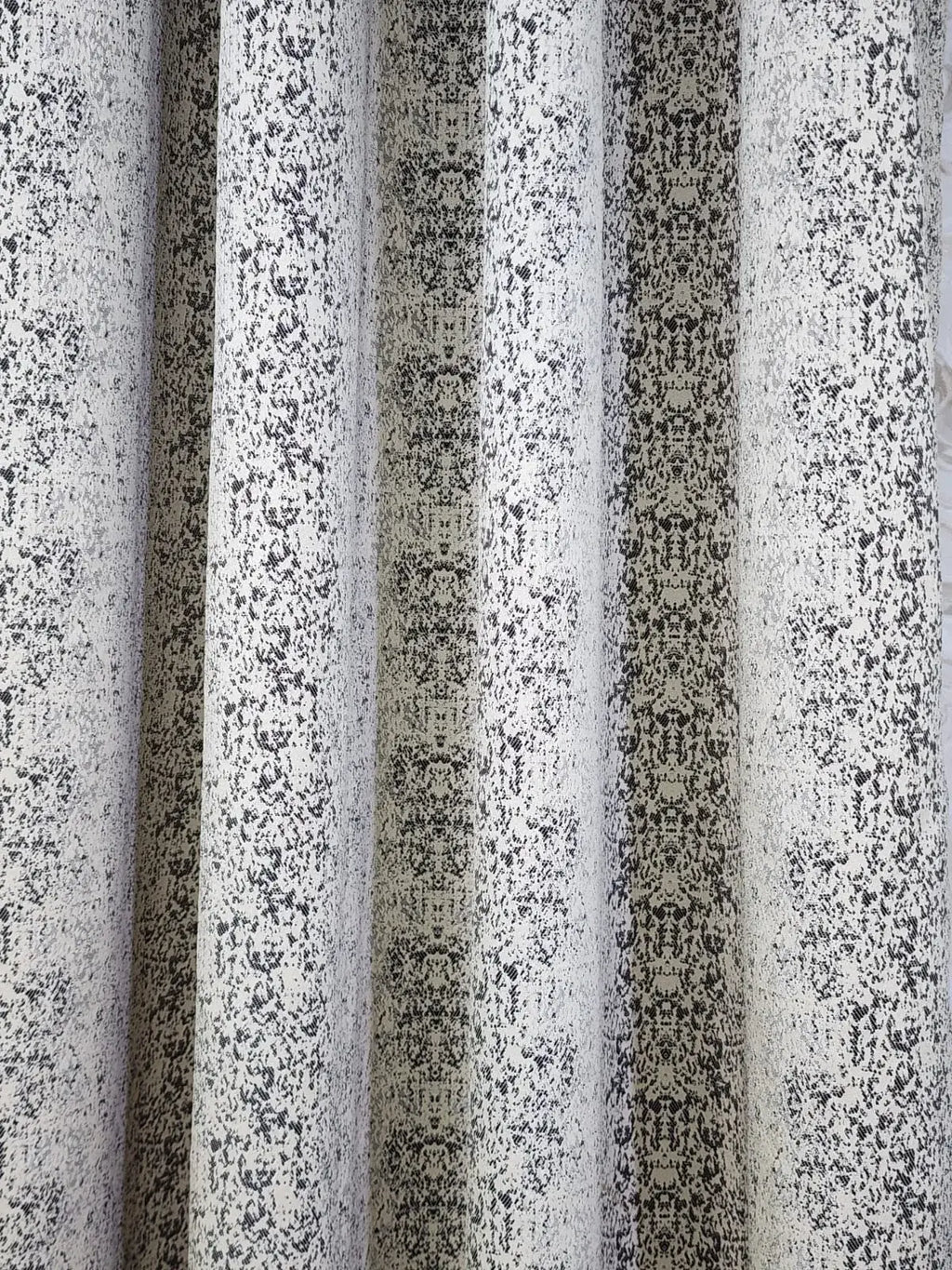 Pair Of Texture Noir Jacquard Curtain With Blackout