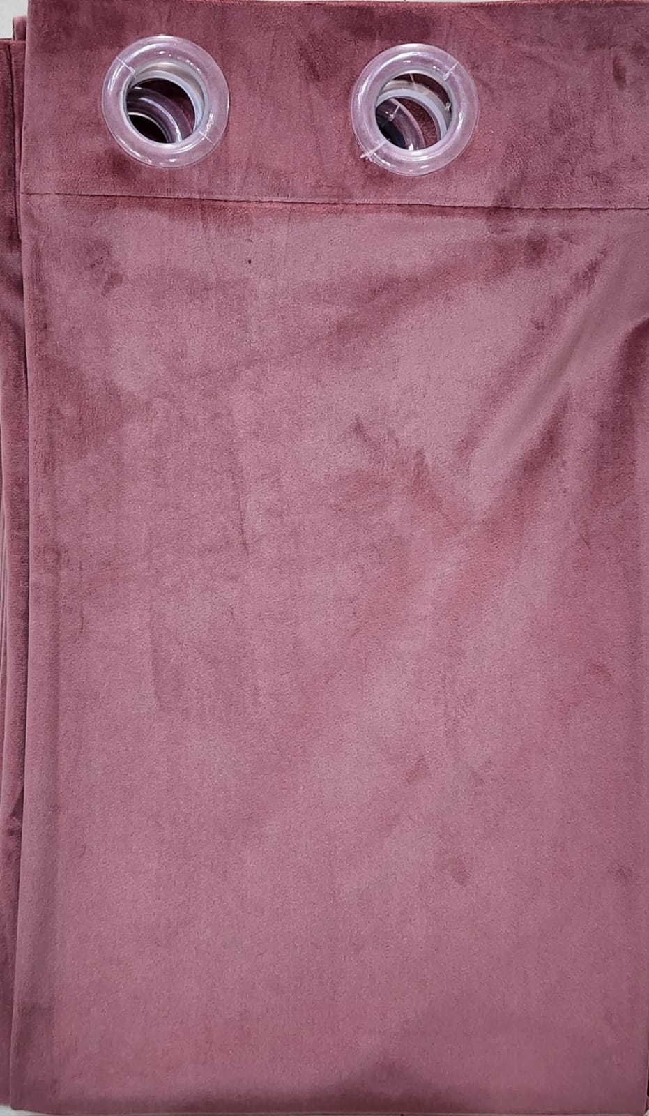 Tea Pink Velvet Curtain