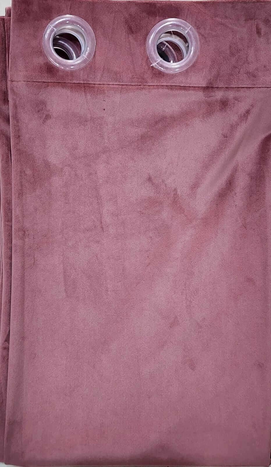 Tea Pink Velvet Curtain