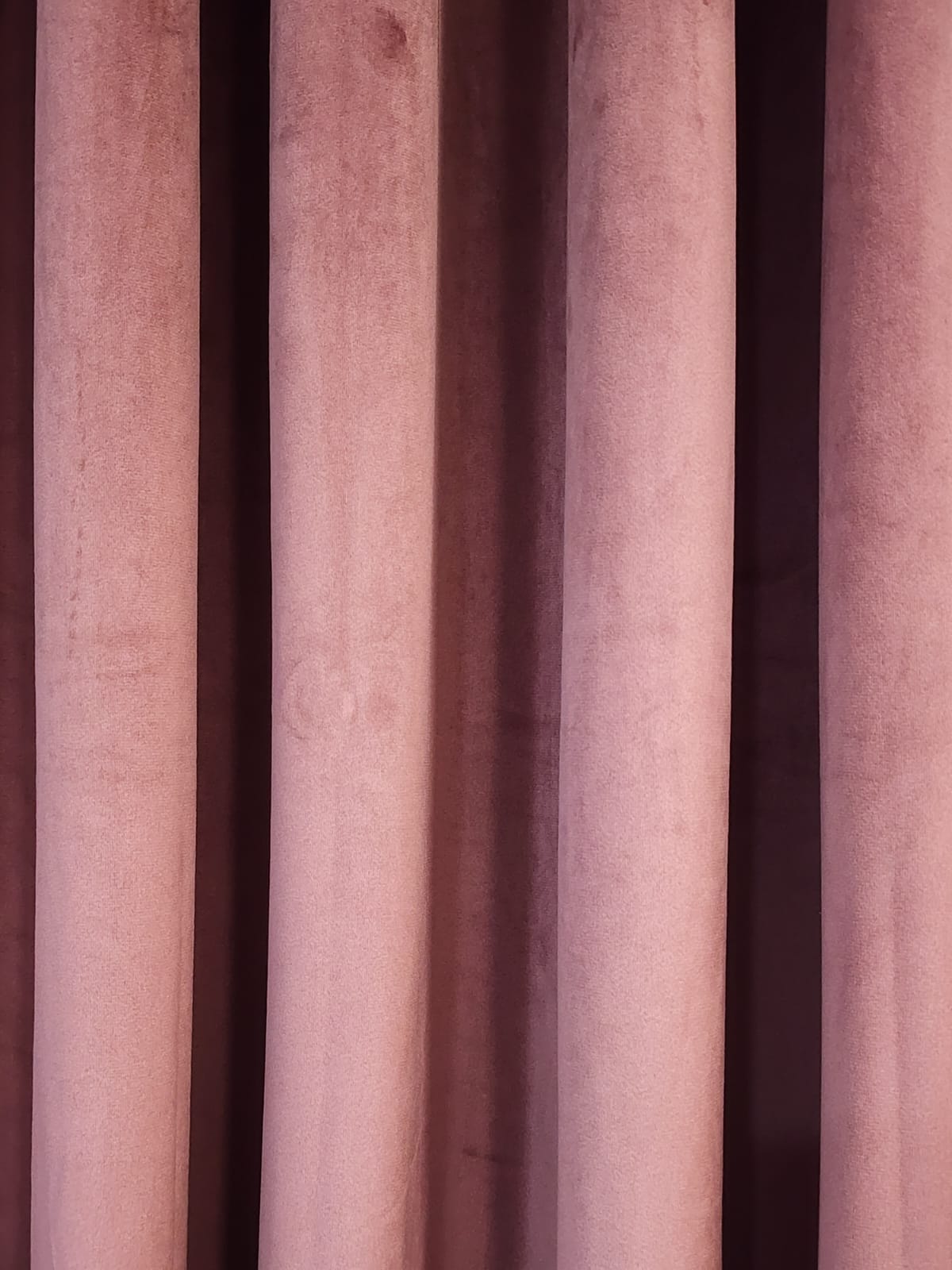 Tea Pink Velvet Curtain