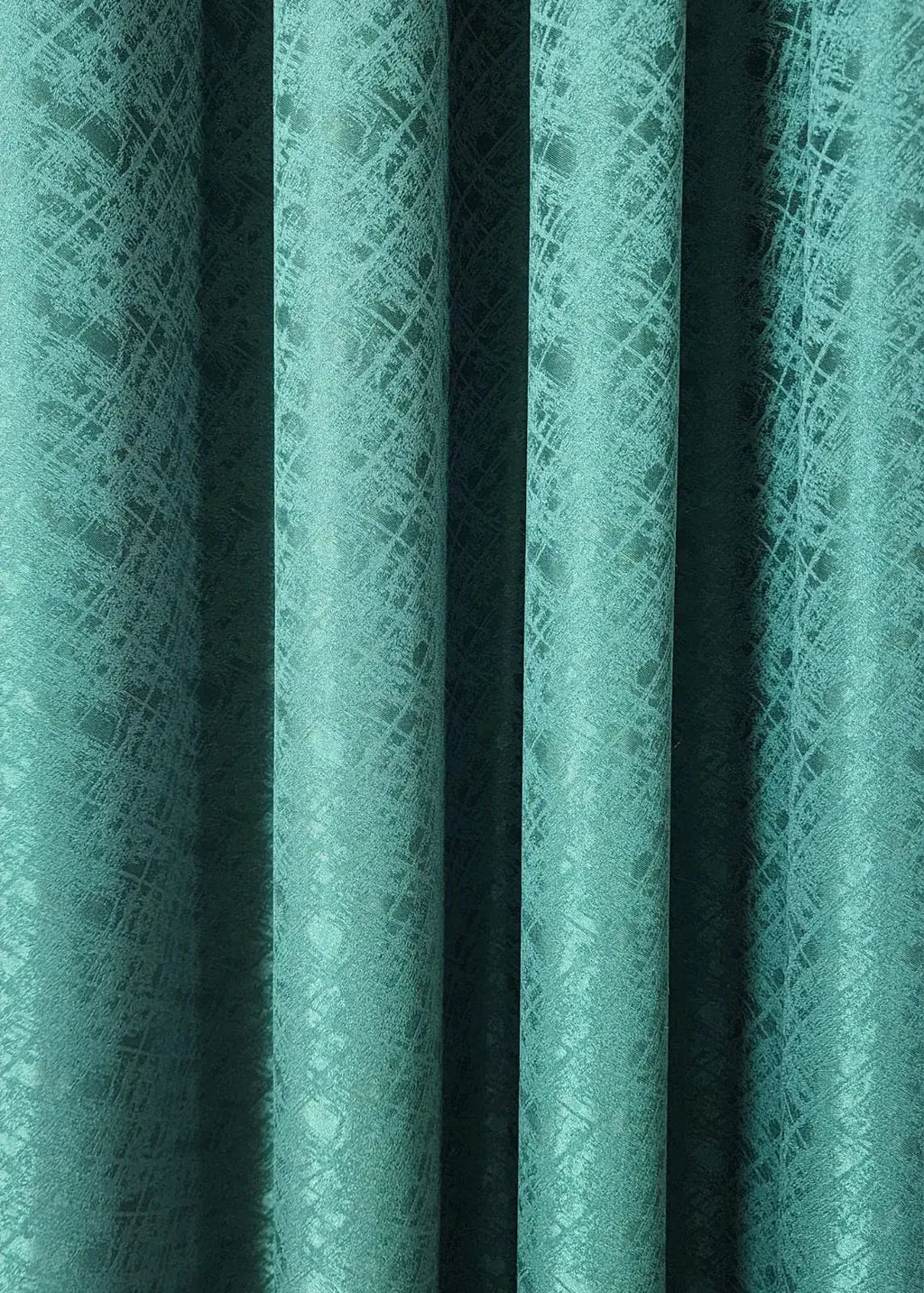 Pair Of Emerald Vale X Jacquard Curtain With Blackout