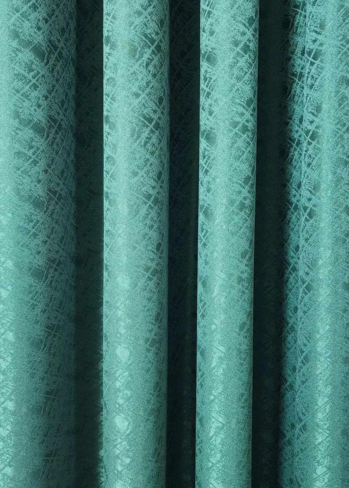 Pair Of Emerald Vale X Jacquard Curtain With Blackout