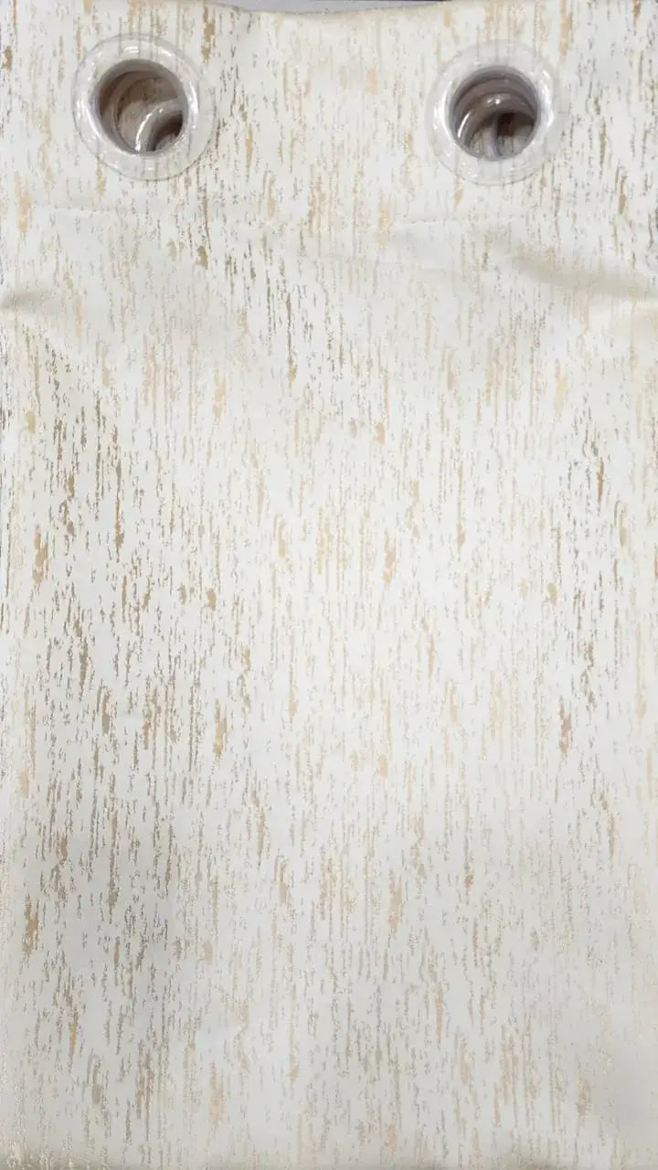 Pair Of Gold Linen Jacquard Curtain With Blackout