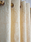 Pair Of Golden Trace Jacquard Curtain With Blackout