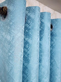 Pair Of Icy Elegance X Jacquard Curtain With Blackout