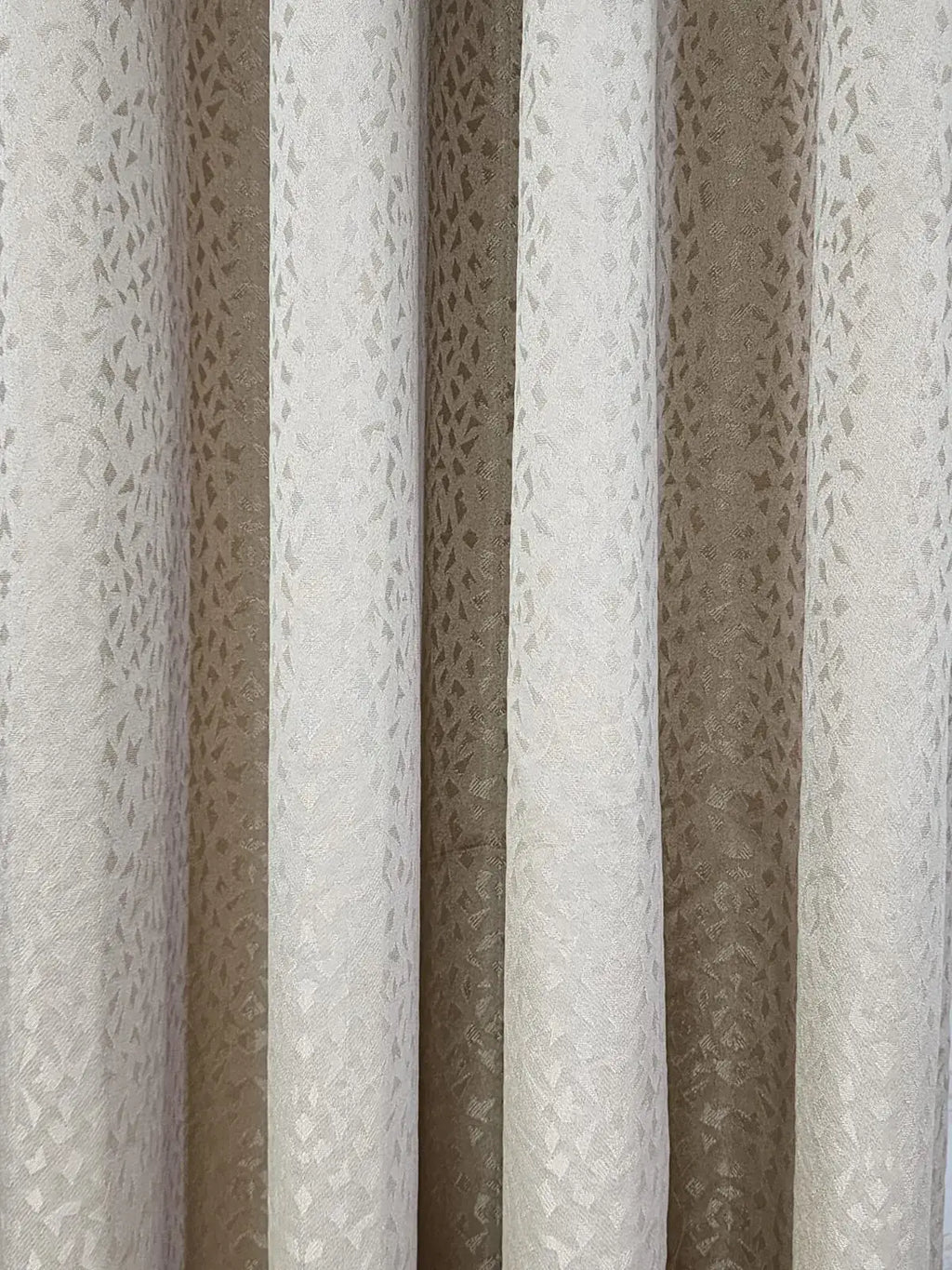 Pair Of Ivory Mist Jacquard Curtain With Blackout