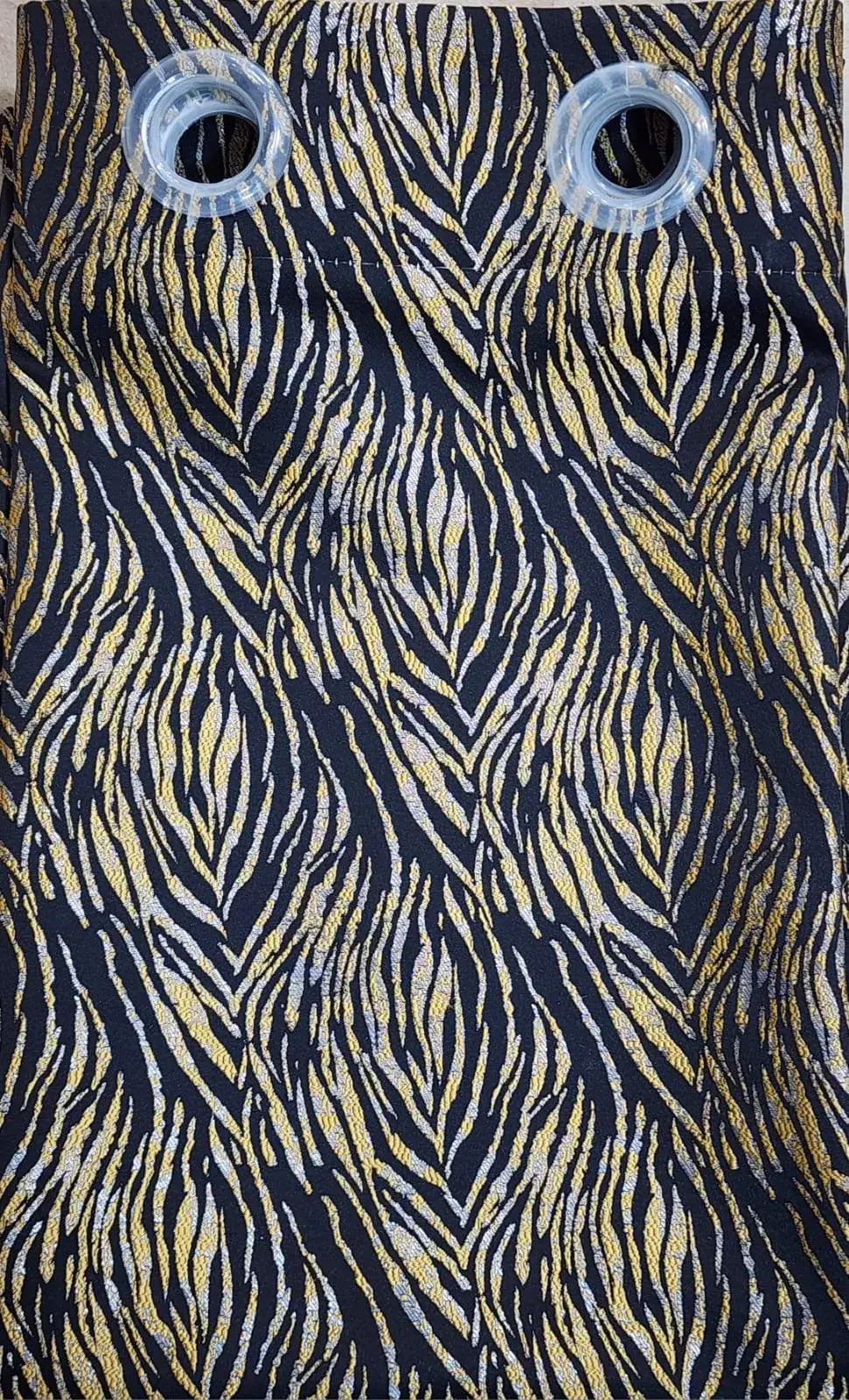 Pair Of Majestic Drift Jacquard Curtain With Blackout